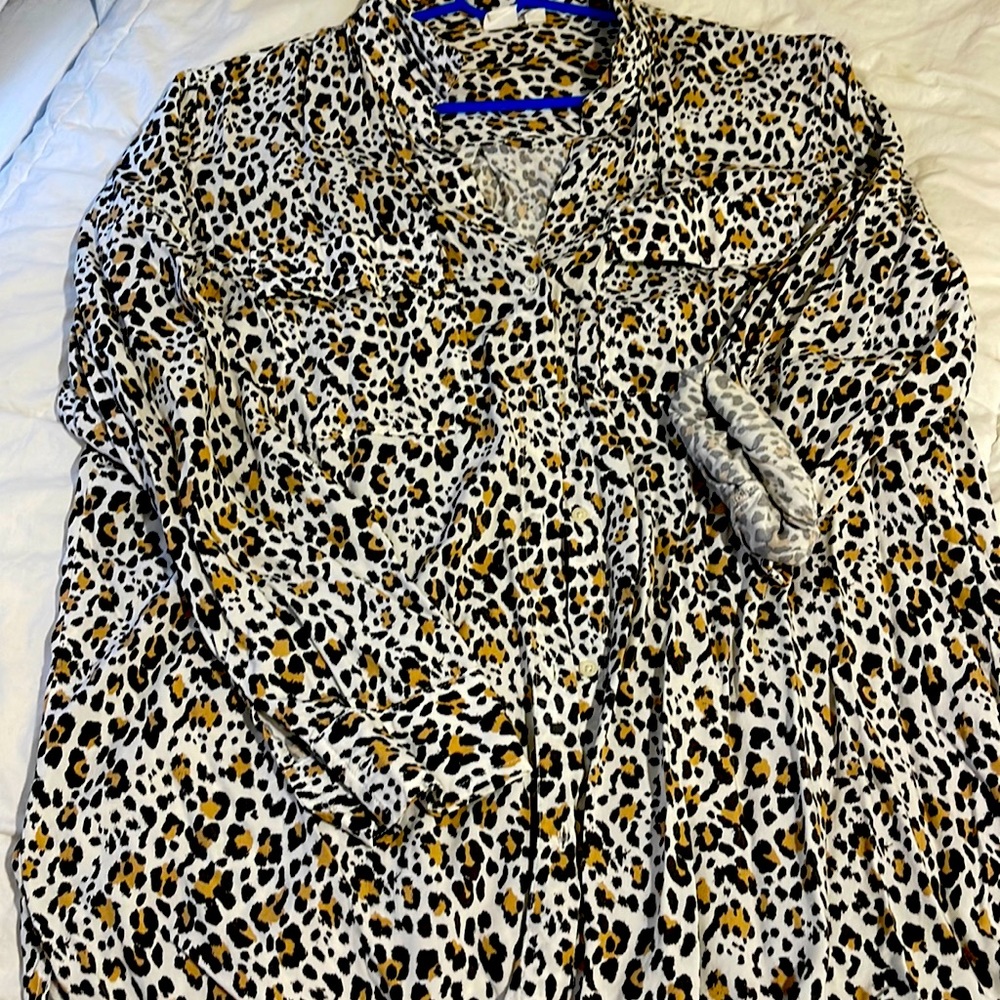 Leopard Print soft and silk like shirt